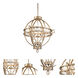 Lemuria 4 Light 23 inch Antique Silver Chandelier Ceiling Light, Flambeau