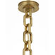 Marie Flanigan Bellamy LED 16 inch Soft Brass Statement Chain Globe Chandelier Ceiling Light in Clear Glass