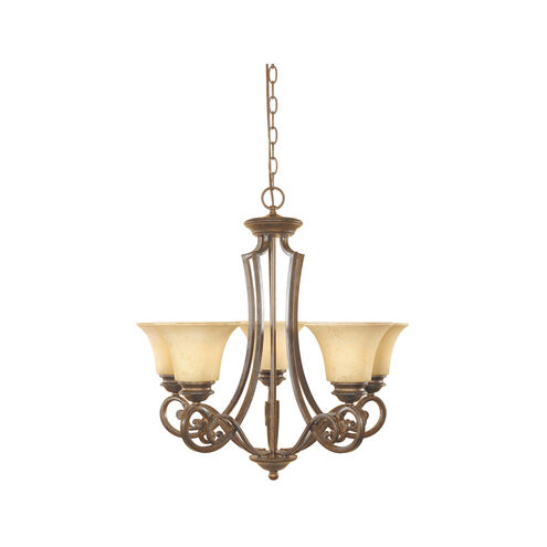 Mendocino 5 Light 25 inch Forged Sienna Chandelier Ceiling Light