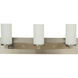 Mercer 3 Light 24 inch Satin Pewter with Polished Nickel Sconce Wall Light
