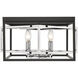 Canada 4 Light 16 inch Black & Chrome Flush Mount Ceiling Light
