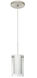 Pahu 1 Light Satin Nickel Pendant Ceiling Light in Incandescent