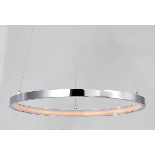 Hoops LED LED 24 inch Polished Chrome Single Pendant Ceiling Light