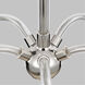 C&M by Chapman & Myers Hanover 5 Light 31.88 inch Polished Nickel Chandelier Ceiling Light