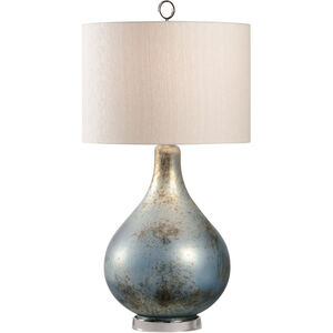 Wildwood 33.5 inch 100 watt Blue Mist/Polished Nickel Table Lamp Portable Light