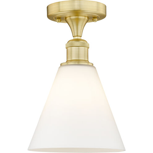 Berkshire 1 Light 8 inch Satin Gold Semi-Flush Mount Ceiling Light