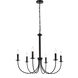 Brielle 6 Light 32 inch Black Pendant Ceiling Light