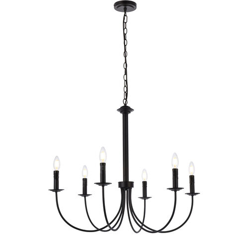 Brielle 6 Light 32 inch Black Pendant Ceiling Light