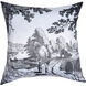 Dann Foley 24 inch Matte Black and White Decorative Pillow