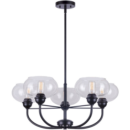 Cameron 5 Light 28 inch Black Chandelier Ceiling Light