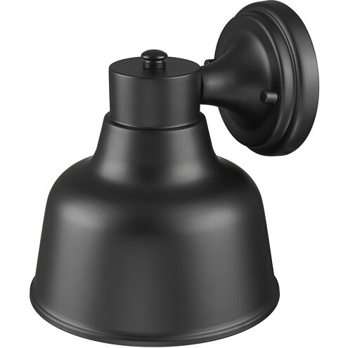 Selden 1 Light 9 inch Matte Black with White Gloss Interior Exterior Wall Mount