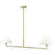 Leila 2 Light 12 inch Luxe Gold Chandelier Ceiling Light