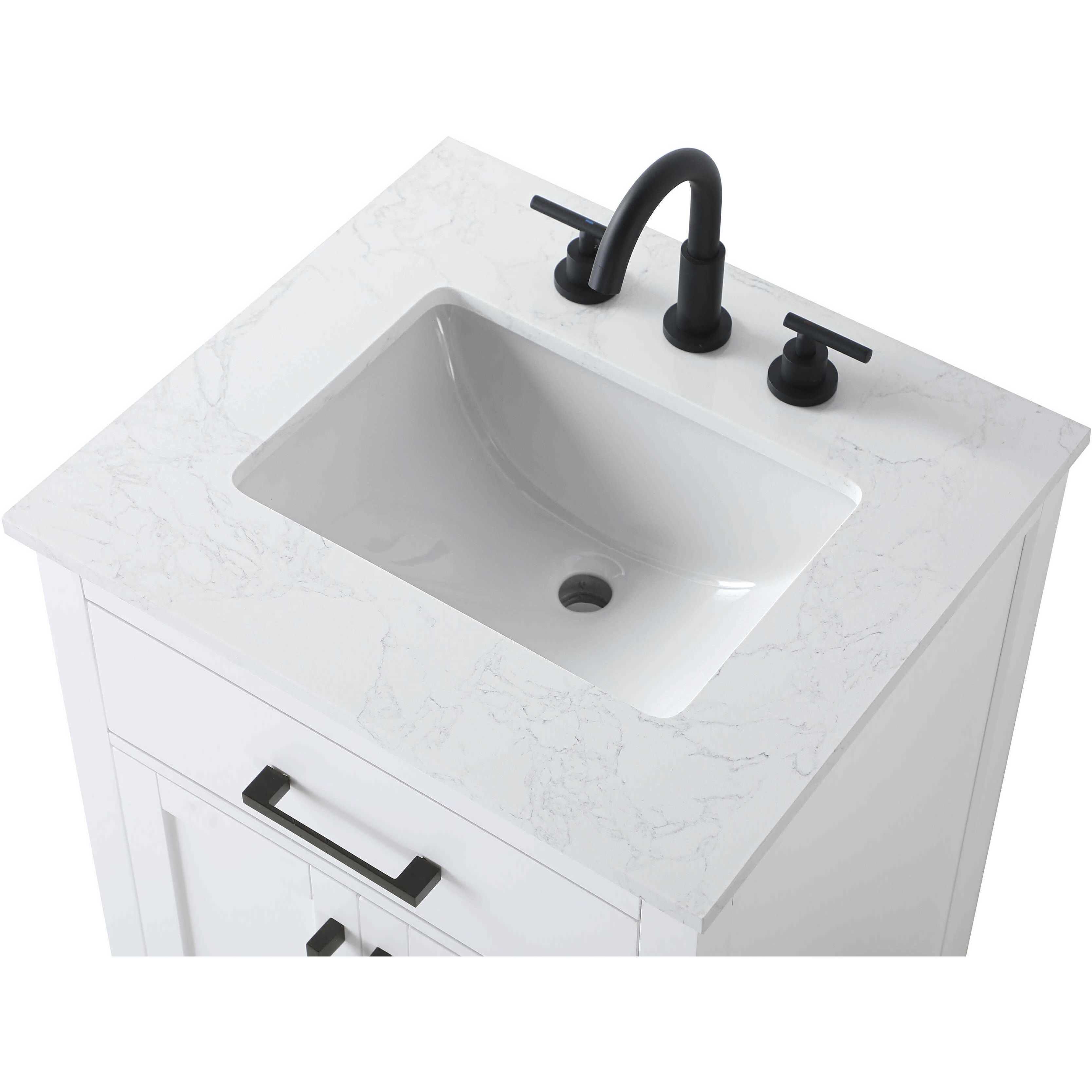 Alden 24 X 35 inch White Bathroom Vanity Cabinet