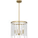 Apelle 4 Light 15.25 inch Aged Brass Pendant Ceiling Light, Large