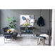 Console 48 X 15.7 X 30.7 inch Black/Silver Table & Stools
