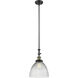 Franklin Restoration Seneca Falls LED 9.5 inch Black Antique Brass Mini Pendant Ceiling Light, Franklin Restoration
