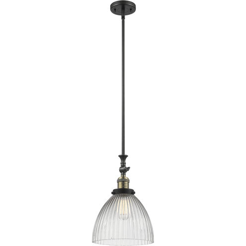 Franklin Restoration Seneca Falls LED 9.5 inch Black Antique Brass Mini Pendant Ceiling Light, Franklin Restoration