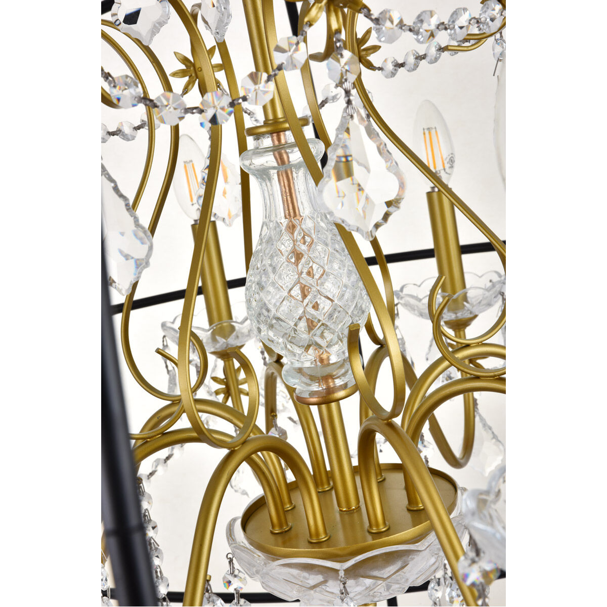 Cordelia 8 Light 32 inch Black and Gold Pendant Ceiling Light