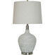 Cameron 30 inch 100.00 watt Ridged White Wash Table Lamp Portable Light