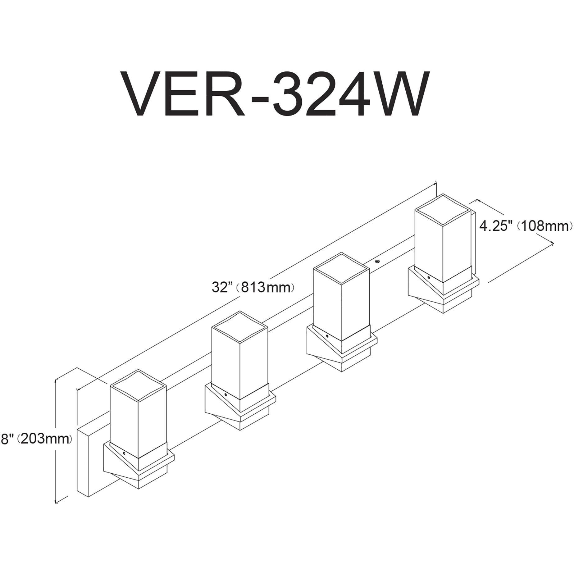 Veronica 4 Light 32 inch Polished Chrome Vanity Light Wall Light
