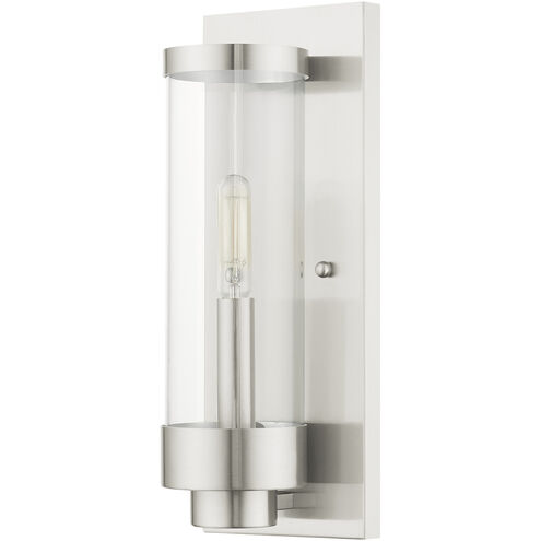 Hillcrest 1 Light 12 inch Brushed Nickel Outdoor ADA Wall Lantern