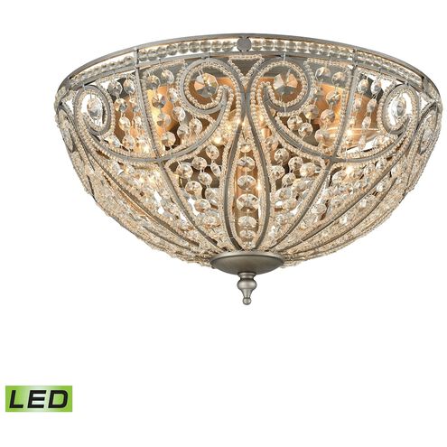 Elizabethan LED 17 inch Weathered Zinc Flush Mount Ceiling Light
