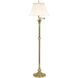 Newport 61 inch 150 watt Antique Brass Floor Lamp Portable Light