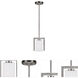 Signature 1 Light 4 inch Brushed Nickel Mini Pendant Ceiling Light