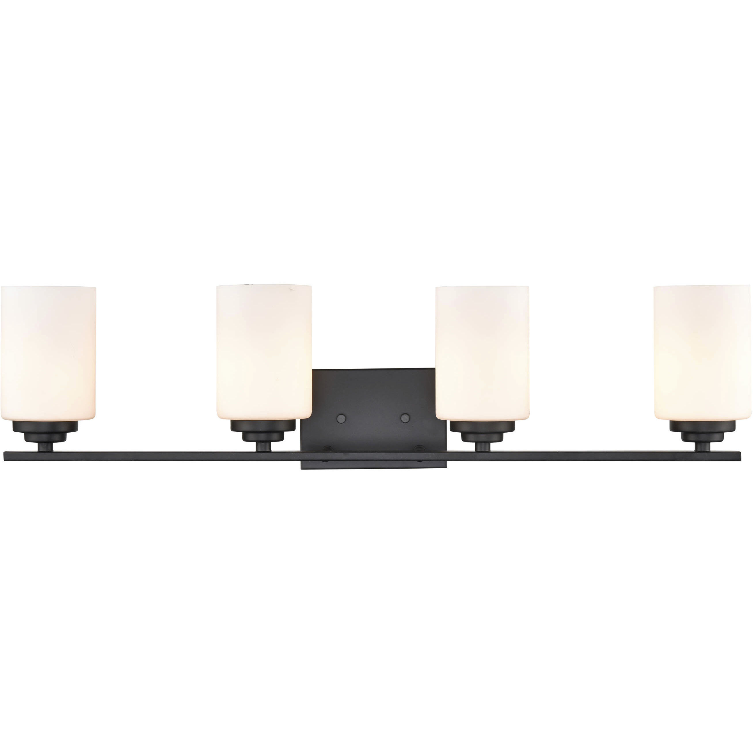 Durham 4 Light 31.13 inch Matte Black Bathroom Vanity Light Wall Light