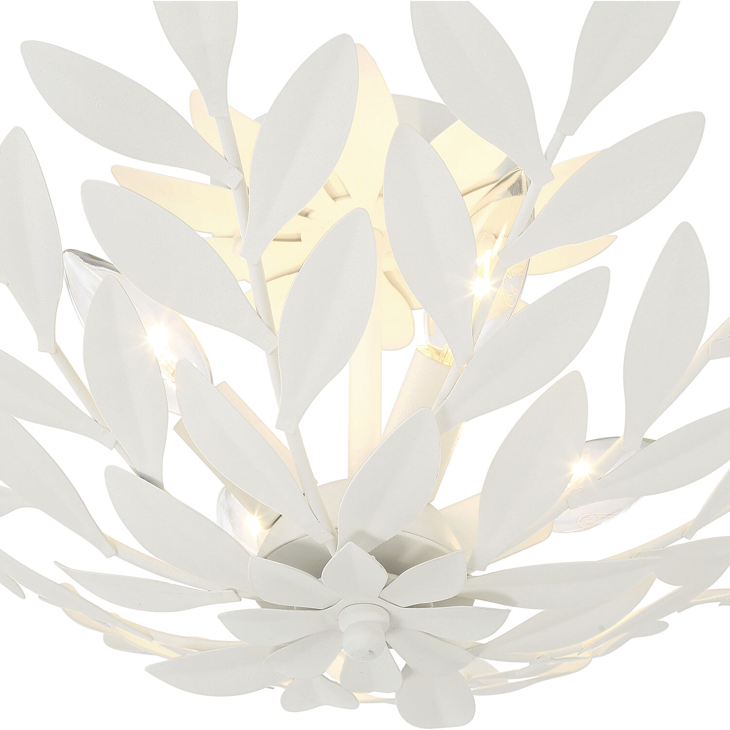 Broche 4 Light 20.75 inch Matte White Semi Flush Ceiling Light