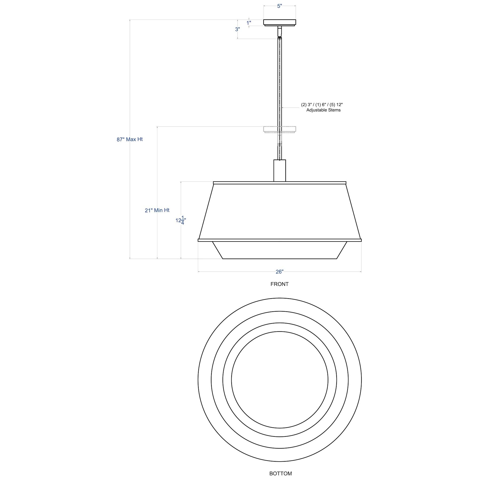 Desert Flyer 6 Light 26 inch Satin Brass with Medium Walnut Pendant Ceiling Light