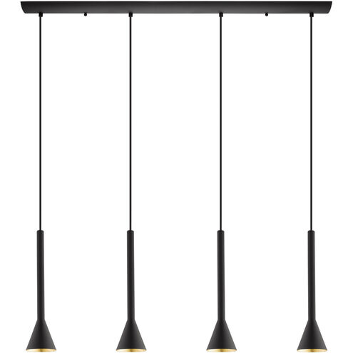 Cortaderas LED 39.75 inch Matte Black Linear Pendant Ceiling Light