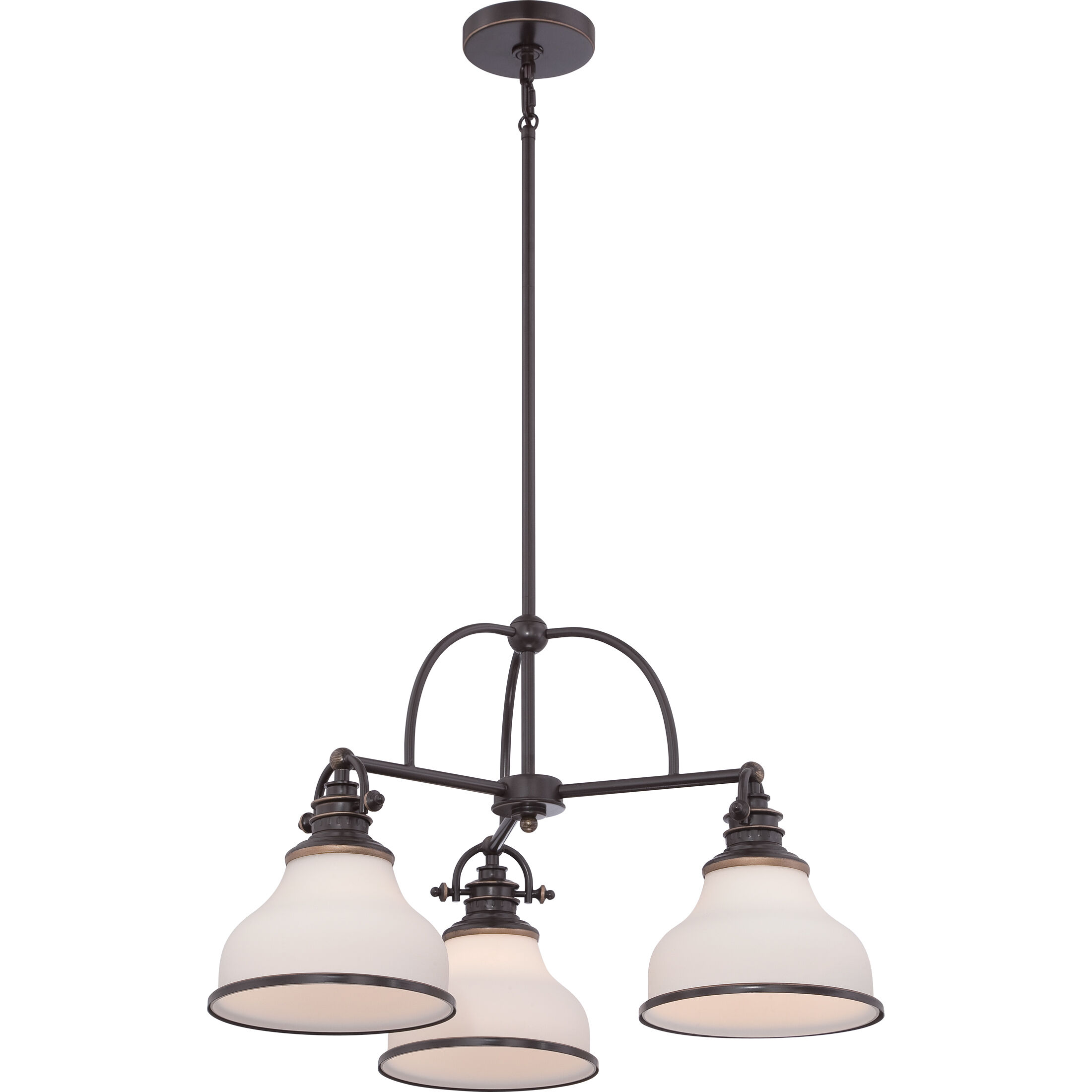Grant 3 Light 24 inch Palladian Bronze Chandelier Ceiling Light