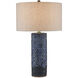 Polka Dot 28.25 inch 150 watt Reactive Blue Table Lamp Portable Light