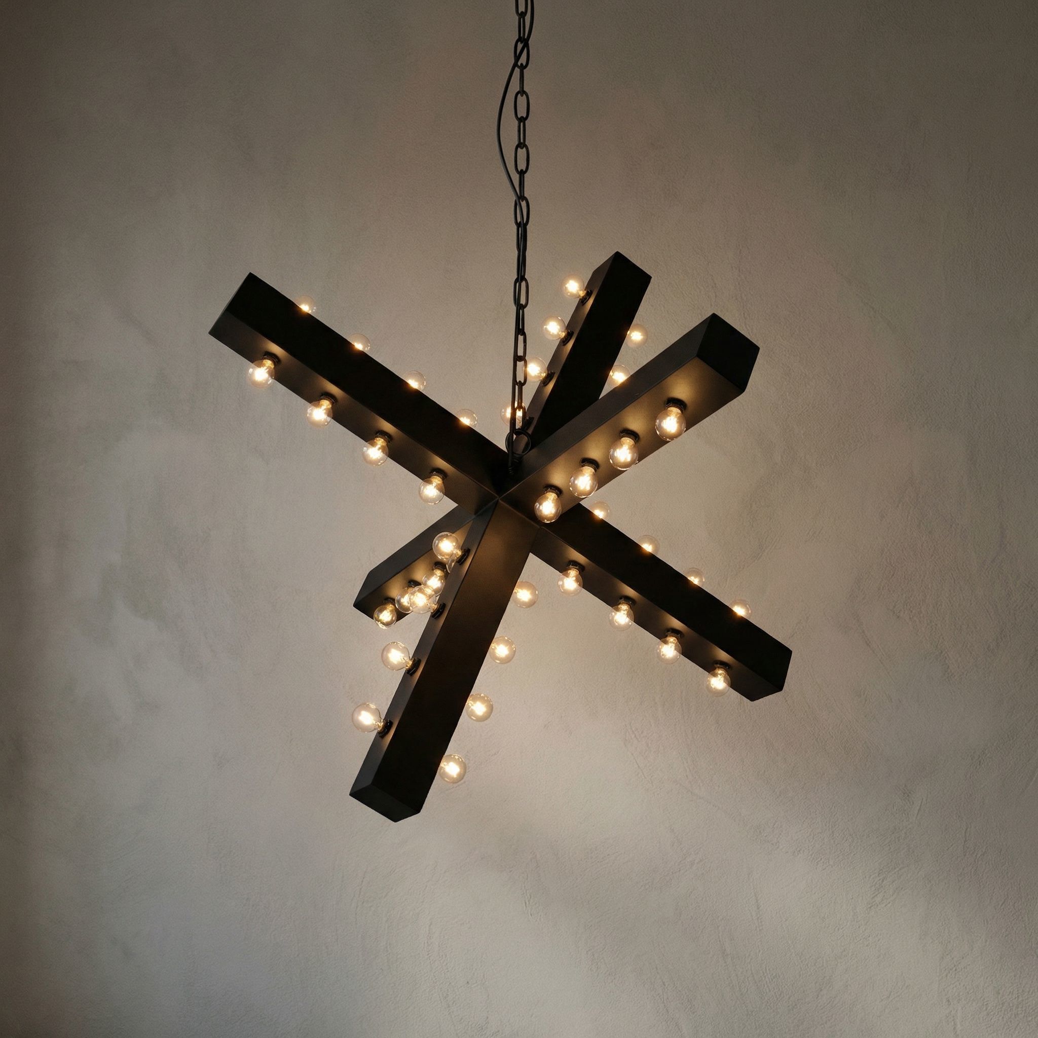 Cruzar 48 Light 52.5 inch Matte Black Chandelier Ceiling Light