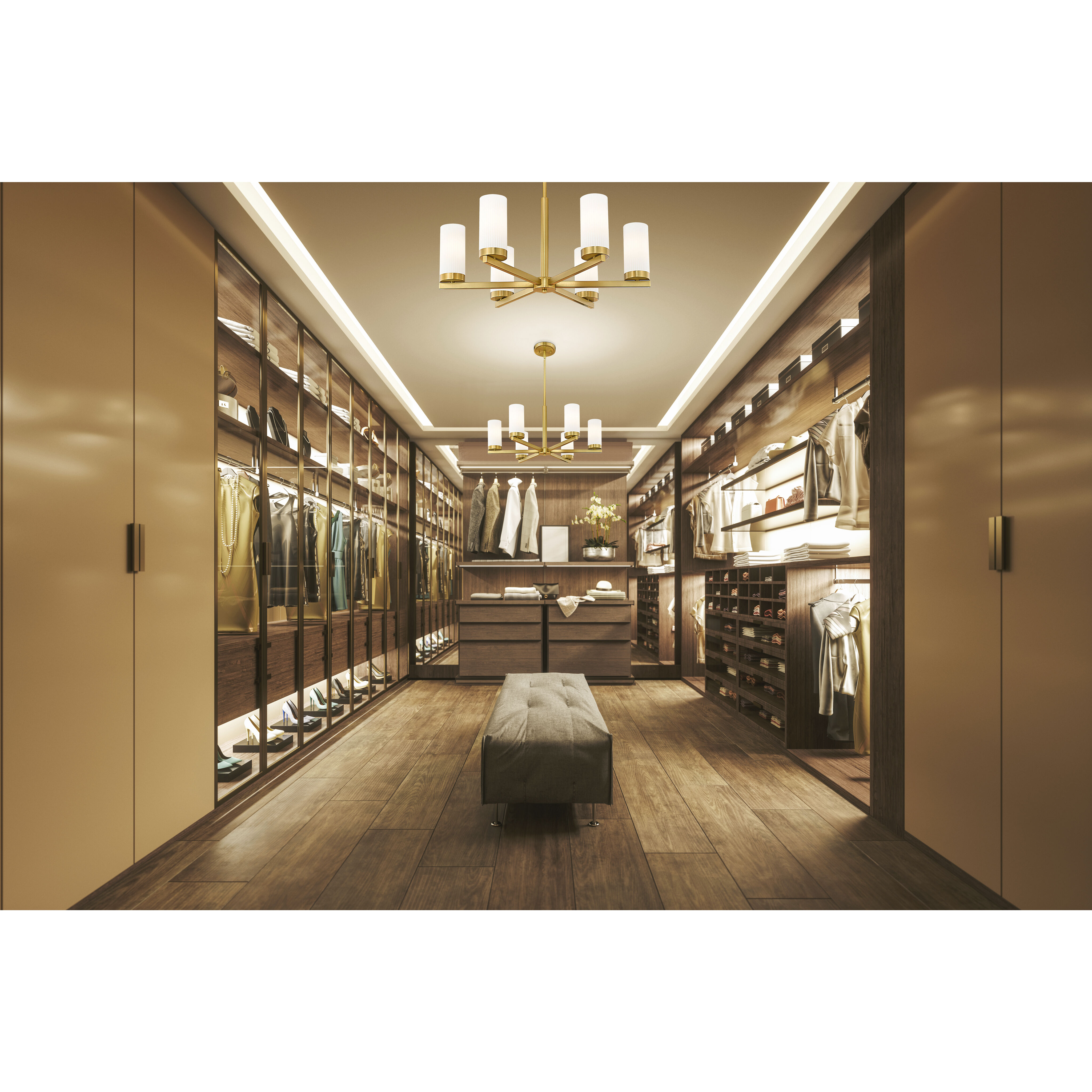 Danica 6 Light 26 inch Modern Gold Chandelier Ceiling Light