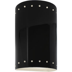 Ambiance Cylinder LED 5.75 inch Gloss Black ADA Wall Sconce Wall Light, Small