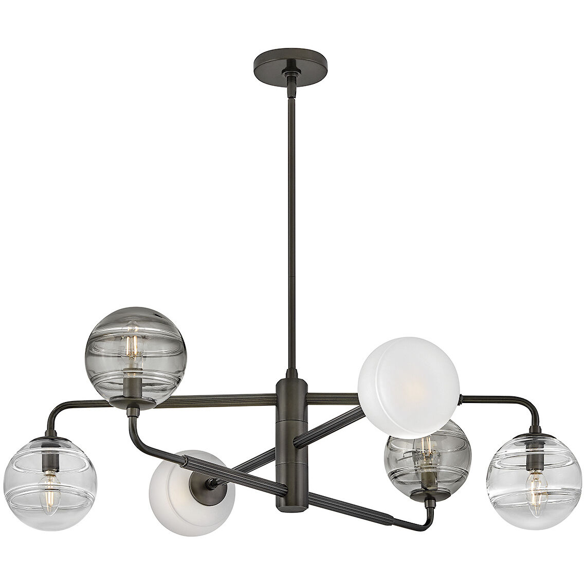 Oberon 6 Light 36.5 inch Black Oxide Chandelier Ceiling Light