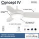 Concept IV 54 inch White Outdoor Ceiling Fan
