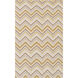 Frontier 66 X 42 inch Pale Blue, Khaki, Dark Brown Rug