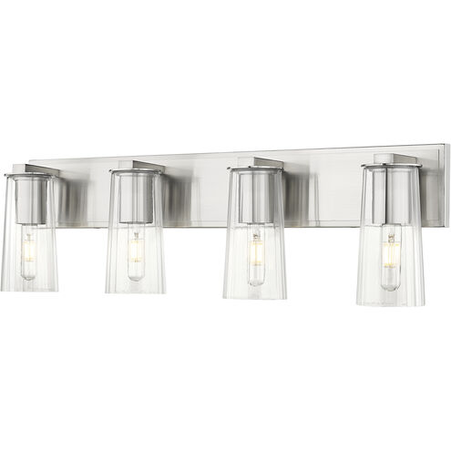 Titus 4 Light 32 inch Brushed Nickel Bath Vanity Light Wall Light