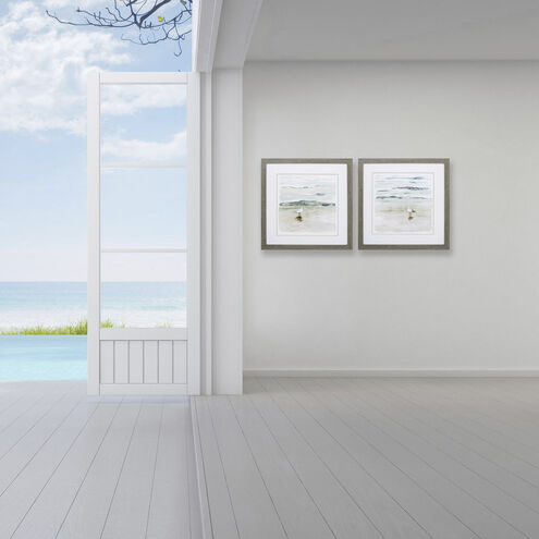 Waterside Turquoise and Neutral Framed Art