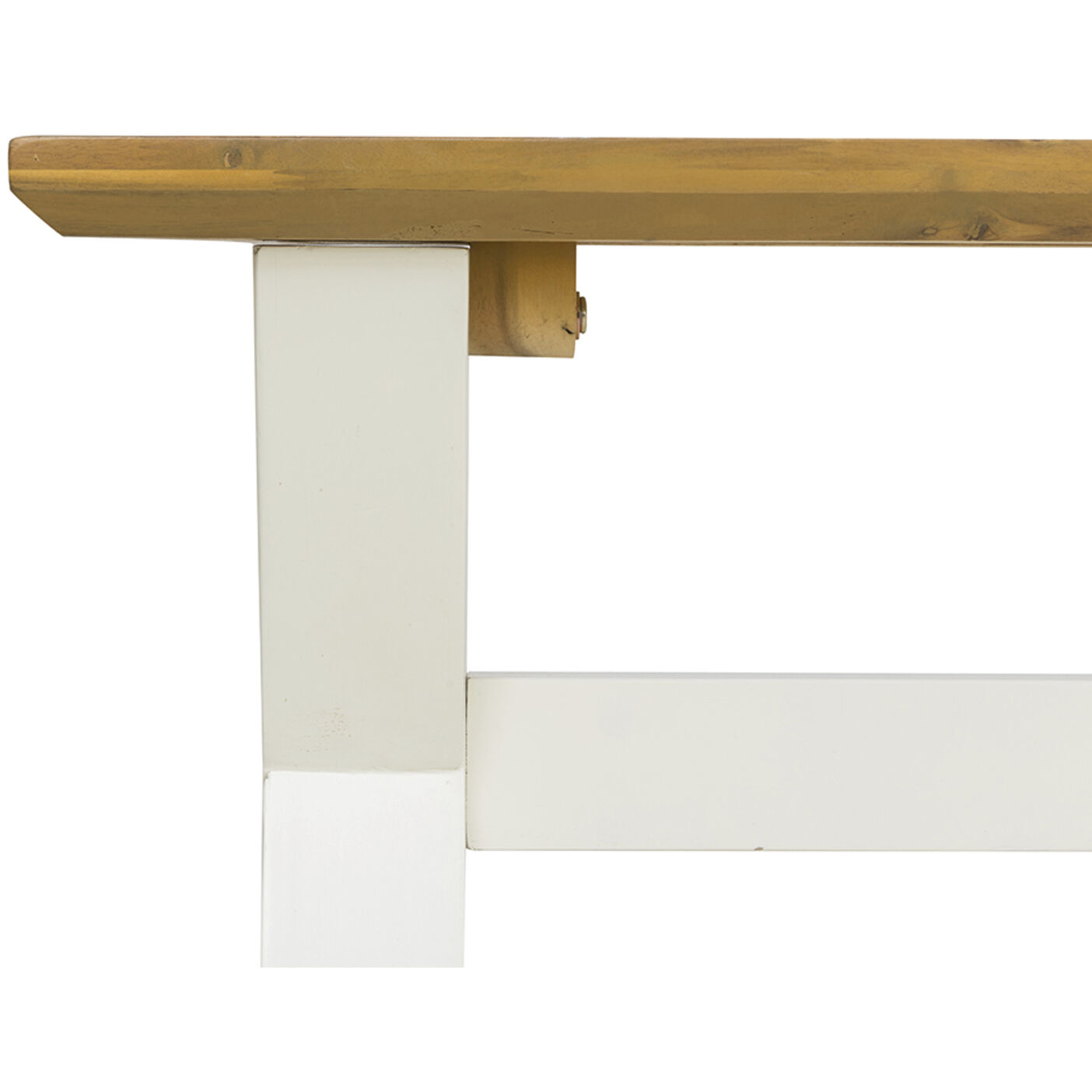 Anita White and Brown Bench