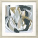 Neutral Echoes Green and Metallic and White and Neutral Framed Art