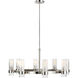 C&M by Chapman & Myers Geneva 8 Light 33 inch Polished Nickel Chandelier Ceiling Light