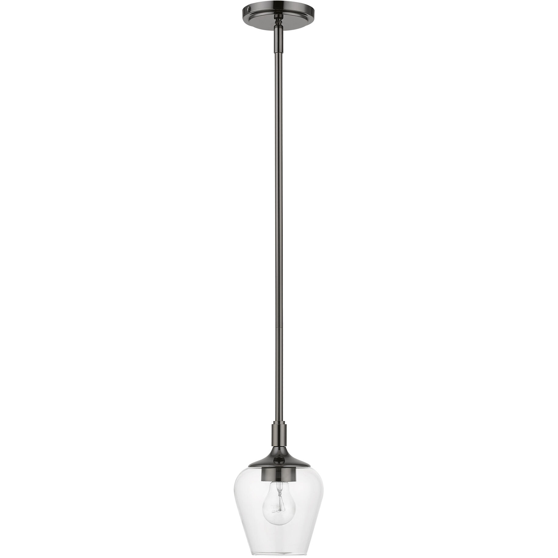 Willow 1 Light 5.75 inch Black Chrome Single Pendant Ceiling Light, Single