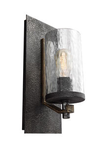 Lanesnoro 1 Light 6 inch Distressed Weathered Oak and Slated Grey Metal Vanity Light Wall Light
