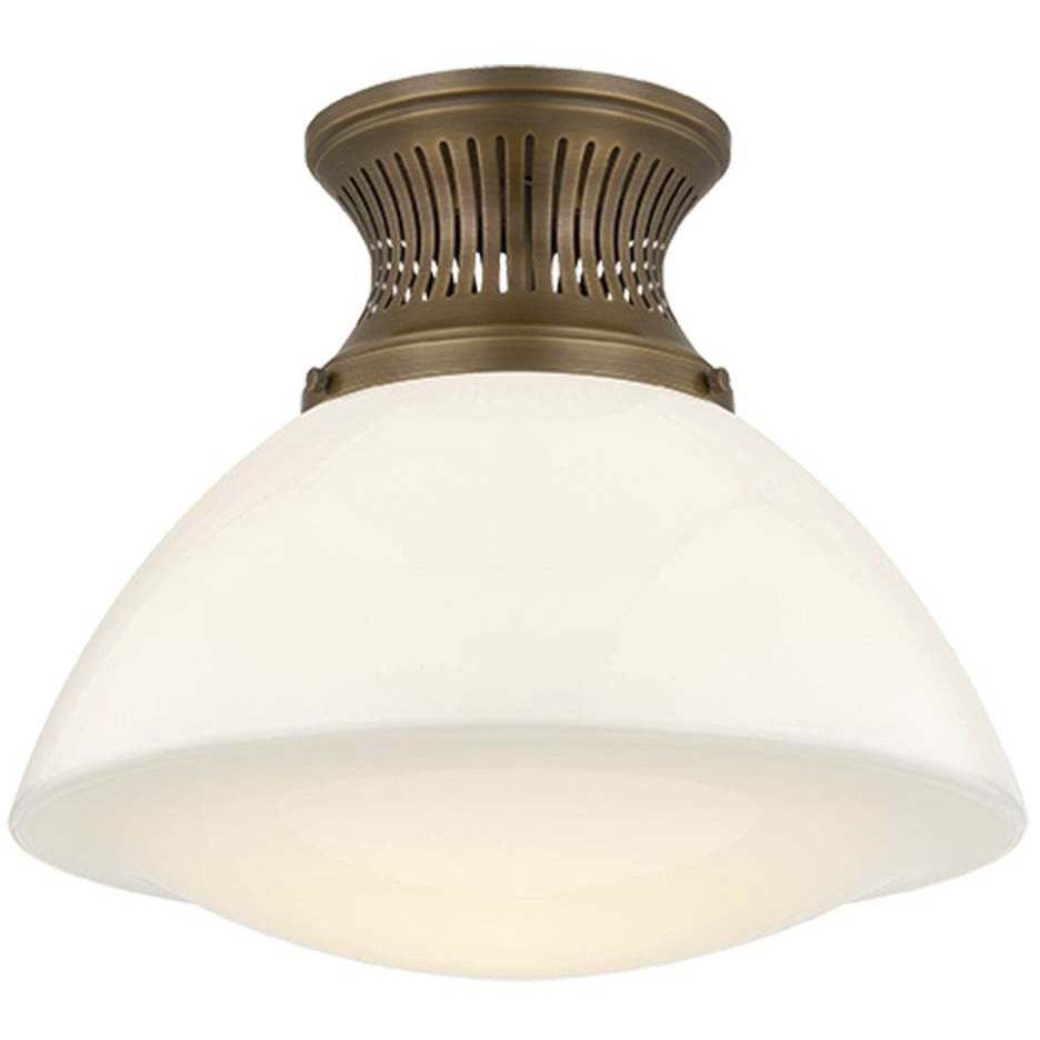 Bruceville 1 Light 16 inch Historic Bronze Flush Mount Ceiling Light
