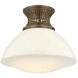 Bruceville 1 Light 16 inch Historic Bronze Flush Mount Ceiling Light