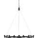 Serpentina 9 Light 37 inch Antique Black Chandelier Ceiling Light